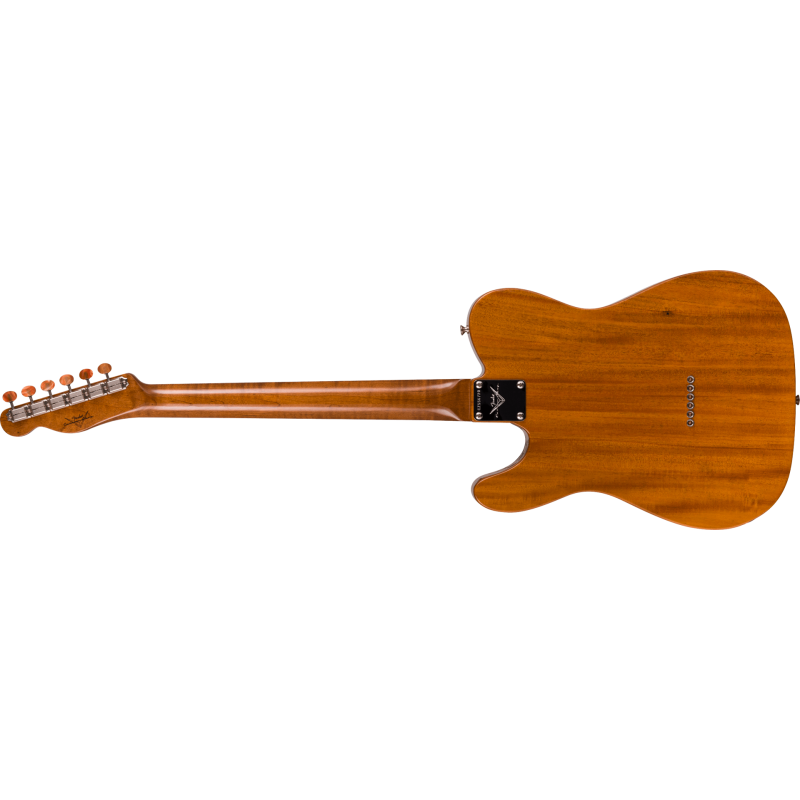 FENDER CUSTOM SHOP Artisan Dual P90 Maple Burl Tele NOS touche palissandre Aged Natural