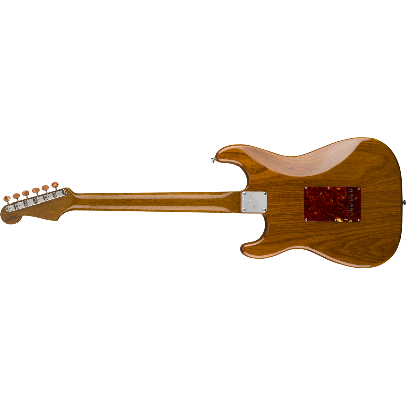 FENDER CUSTOM SHOP Artisan Koa Thinline Stratocaster Roasted Ash Body avec 4A Figured Koa Top Ebony Fingerboard Aged Natural NOS