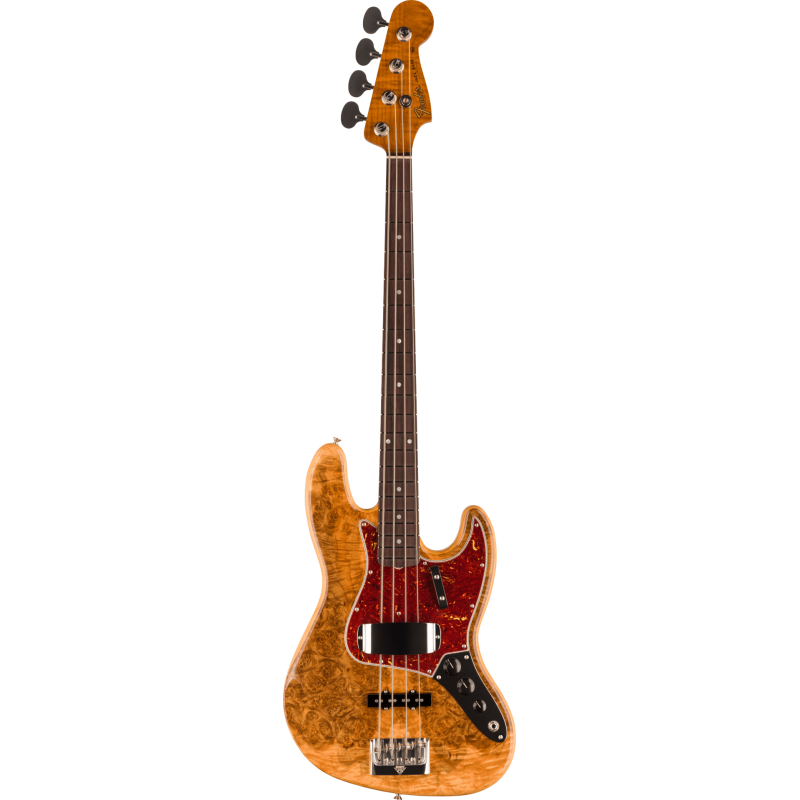 FENDER CUSTOM SHOP Artisan Maple Burl Jazz Bass 3A touche palissandre Aged Natural