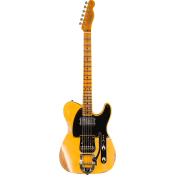 FENDER CUSTOM SHOP CuNiFe Blackguard Bigsby Tele Heavy Relic 1-Piece Quartersawn Maple Neck Aged Nocaster Blonde