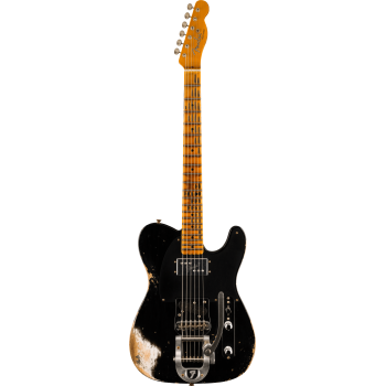 FENDER CUSTOM SHOP CuNiFe Blackguard Bigsby Tele Heavy Relic 1-Piece Quartersawn Maple Neck Black