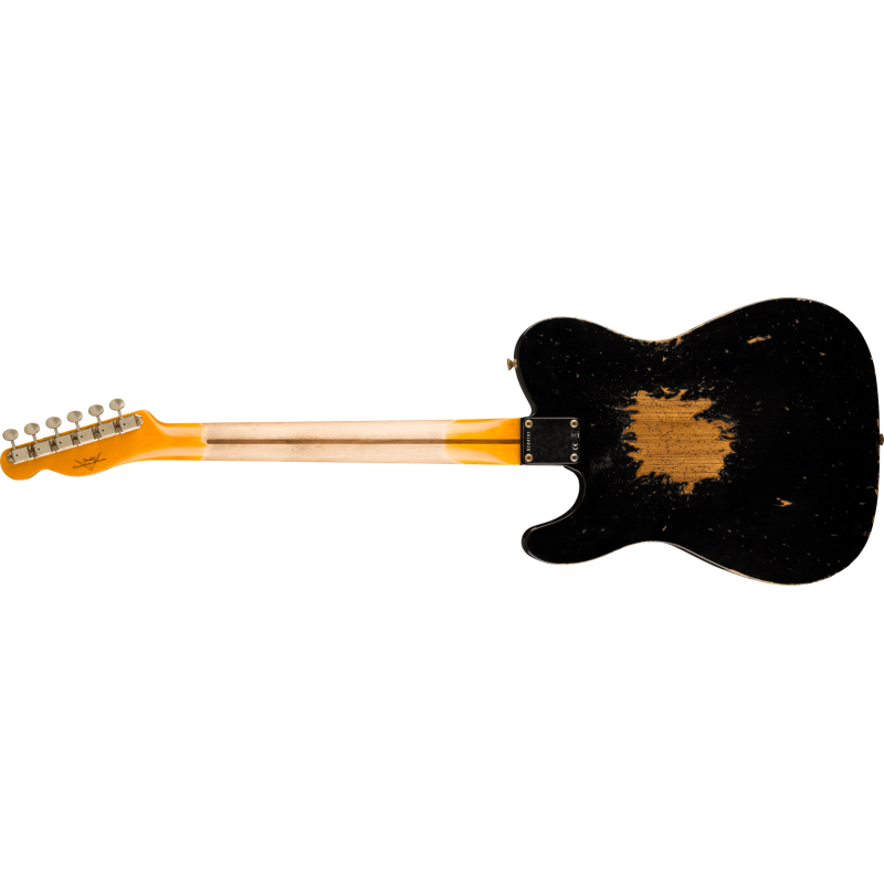 FENDER CUSTOM SHOP CuNiFe Blackguard Bigsby Tele Heavy Relic 1-Piece Quartersawn Maple Neck Black