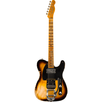 FENDER CUSTOM SHOP CuNiFe Blackguard Bigsby Tele Heavy Relic 1-Piece Quartersawn Maple Neck Faded Aged 2-Color Sunburst