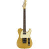 FENDER CUSTOM SHOP Dual Stack HS Tele Relic 3A touche palissandre Gold Sparkle Top avec Natural Body