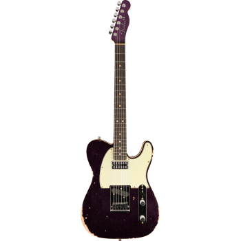 FENDER CUSTOM SHOP Dual Stack HS Tele Relic 3A touche palissandre Magenta Sparkle Top avec Natural Body