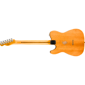 FENDER CUSTOM SHOP Dual Stack HS Tele Relic 3A touche palissandre Magenta Sparkle Top avec Natural Body