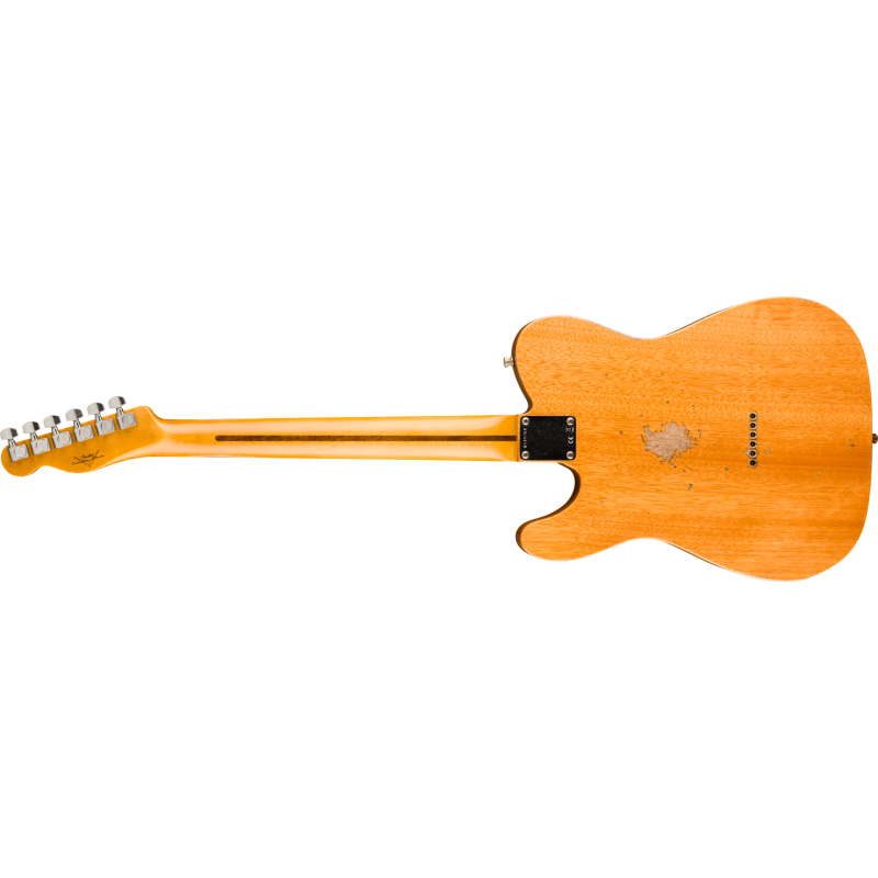 FENDER CUSTOM SHOP Dual Stack HS Tele Relic 3A touche palissandre Magenta Sparkle Top avec Natural Body