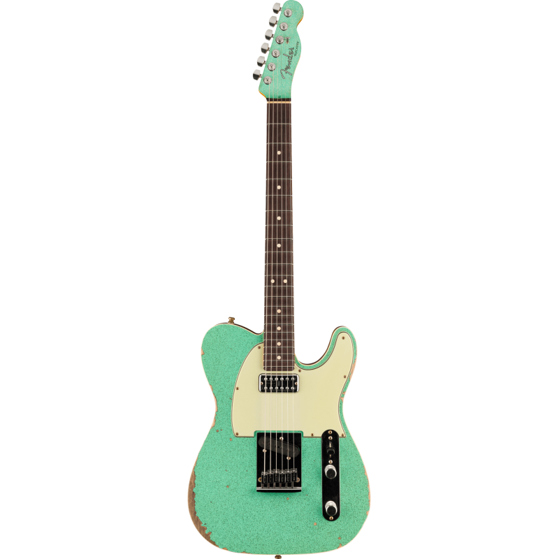 FENDER CUSTOM SHOP Dual Stack HS Tele Relic 3A touche palissandre Sea Foam Sparkle