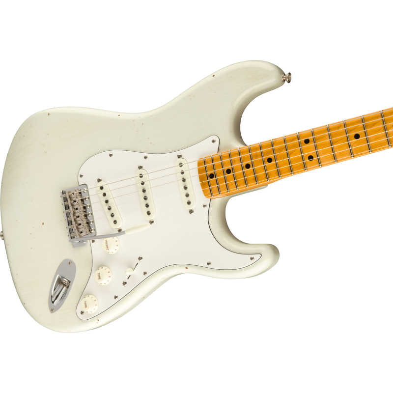FENDER CUSTOM SHOP Jimi Hendrix Voodoo Child Signature Stratocaster Journeyman Relic touche erable Olympic White