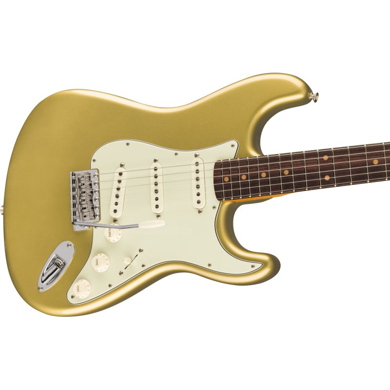 FENDER CUSTOM SHOP Johnny A. Signature Stratocaster Time Capsule Round-Laminated 3A touche palissandre Lydian Gold Metallic