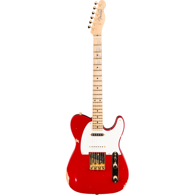 FENDER CUSTOM SHOP Limited Edition Hotshot Telecaster Relic 1-Piece Quartersawn Maple Neck Aged Cimarron Red