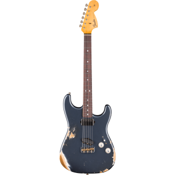 FENDER CUSTOM SHOP Limited Edition Strat SH Heavy Relic touche palissandre Aged Charcoal Frost Metallic
