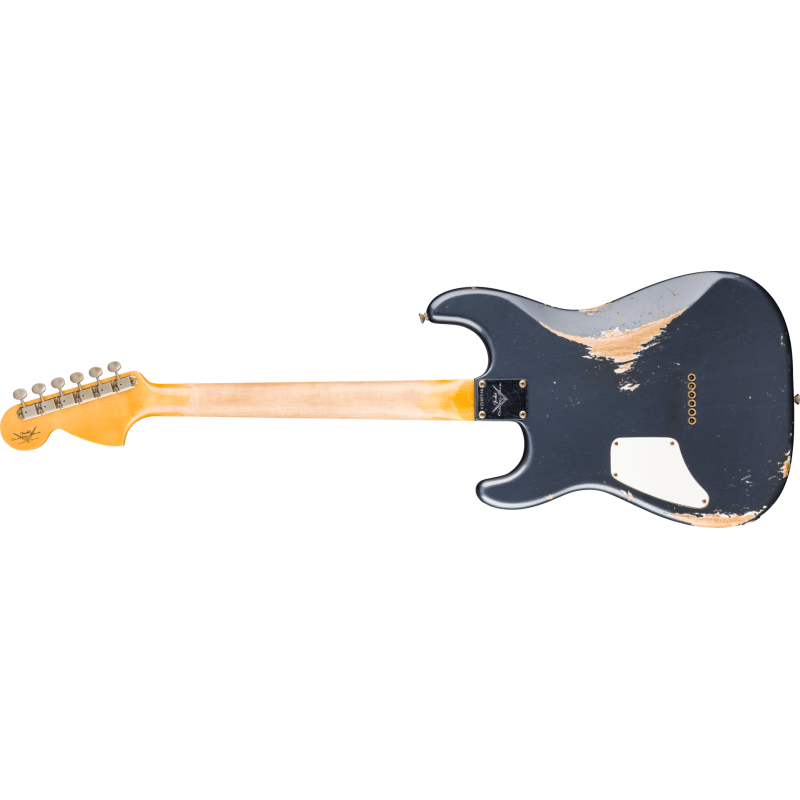 FENDER CUSTOM SHOP Limited Edition Strat SH Heavy Relic touche palissandre Aged Charcoal Frost Metallic