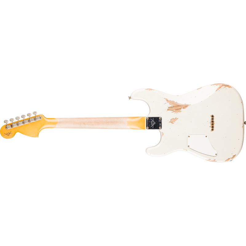 FENDER CUSTOM SHOP Limited Edition Strat SH Heavy Relic touche palissandre Aged Olympic White