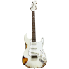 FENDER CUSTOM SHOP LTD 67 STRAT Heavy Relic - Aged Olympic White over Sunburst