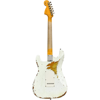 FENDER CUSTOM SHOP LTD 67 STRAT Heavy Relic - Aged Olympic White over Sunburst