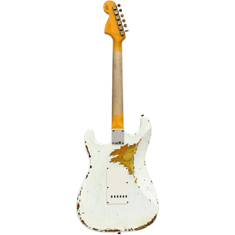 FENDER CUSTOM SHOP LTD 67 STRAT Heavy Relic - Aged Olympic White over Sunburst