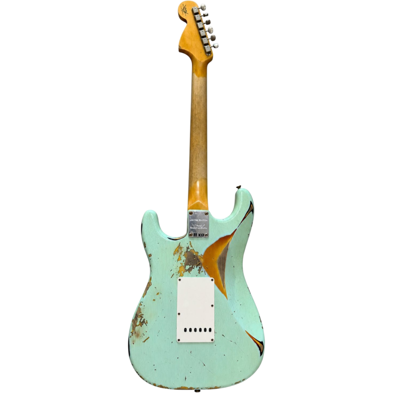 FENDER CUSTOM SHOP LTD 67 STRAT Heavy Relic - Aged Surf Green Over Sunburst