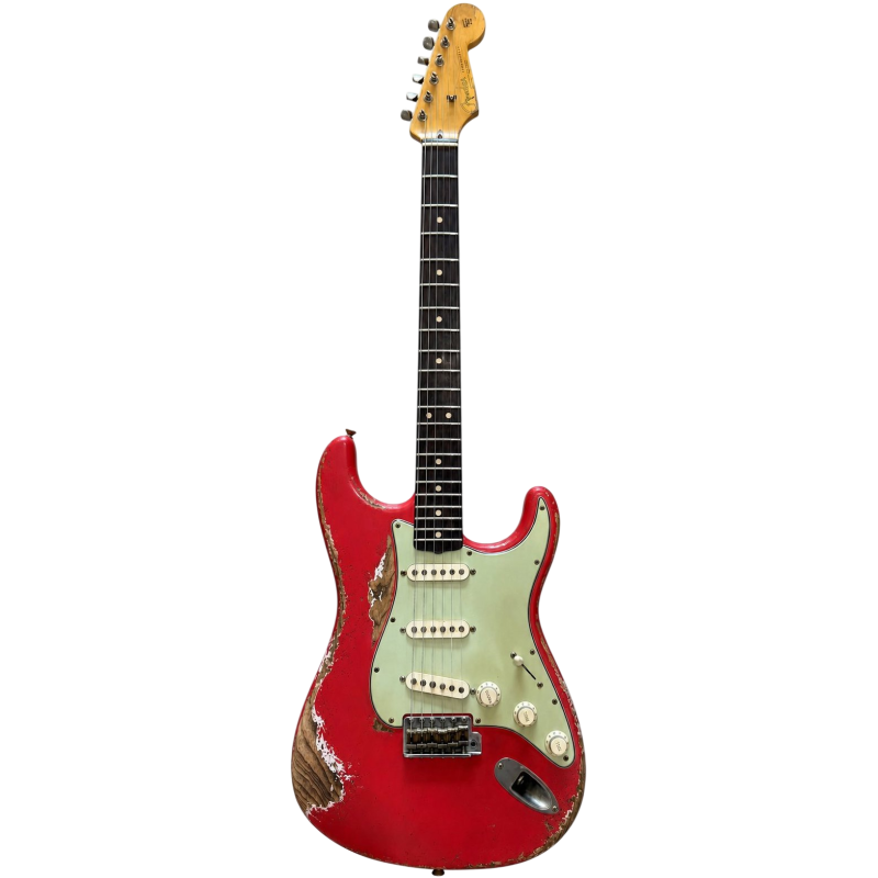 FENDER CUSTOM SHOP Strat '63 Heavy Relic Fiesta Red Masterbuilt Andy Hicks