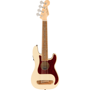 FENDER Fullerton Precision Bass Uke touche Noyer plaque tortoise Olympic White