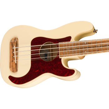 FENDER Fullerton Precision Bass Uke touche Noyer plaque tortoise Olympic White