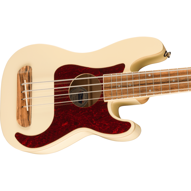 FENDER Fullerton Precision Bass Uke touche Noyer plaque tortoise Olympic White