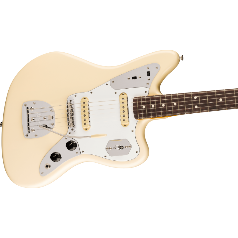 FENDER Johnny Marr Jaguar touche palissandre Olympic White