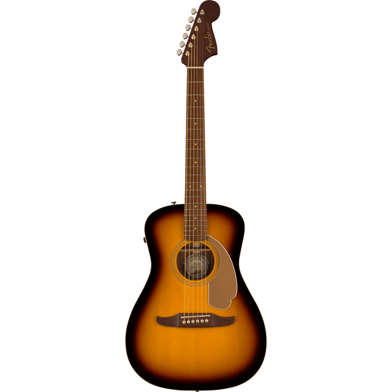FENDER Malibu Player touche Noyer Gold Pickguard Sunburst