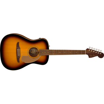 FENDER Malibu Player touche Noyer Gold Pickguard Sunburst