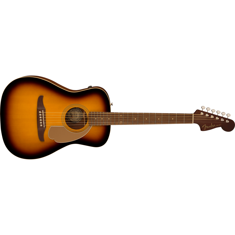 FENDER Malibu Player touche Noyer Gold Pickguard Sunburst