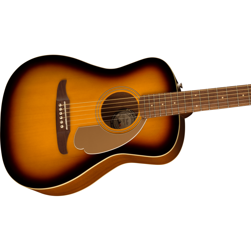 FENDER Malibu Player touche Noyer Gold Pickguard Sunburst