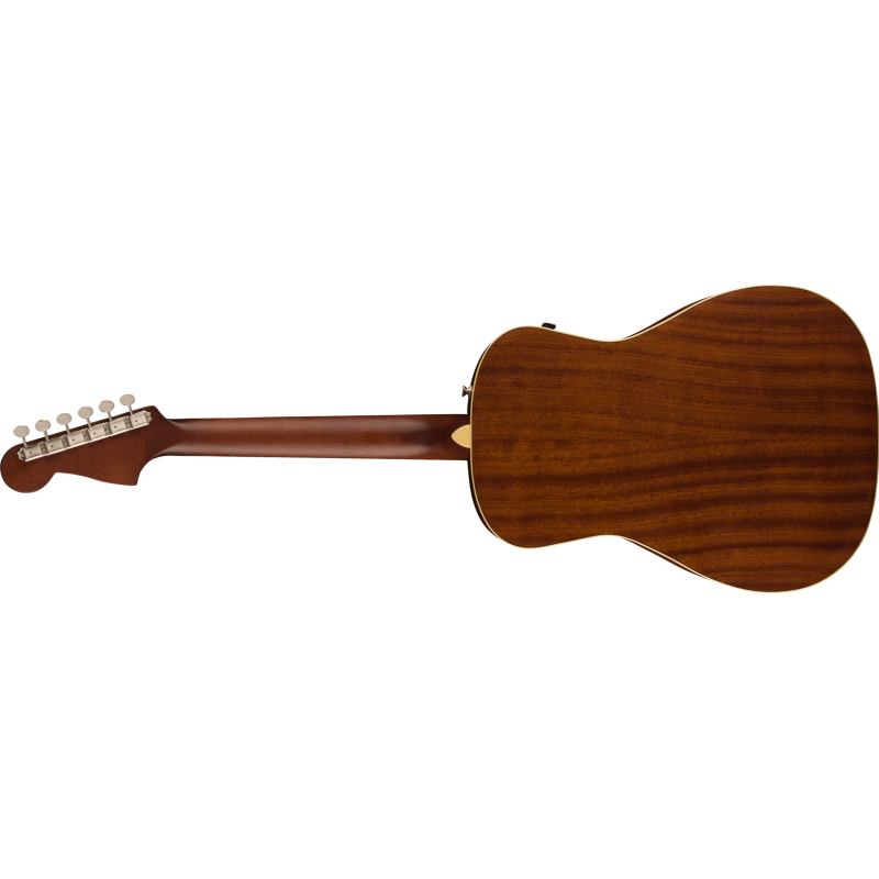 FENDER Malibu Player touche Noyer plaque blanche Fiesta Red