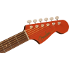 FENDER Malibu Player touche Noyer plaque blanche Fiesta Red
