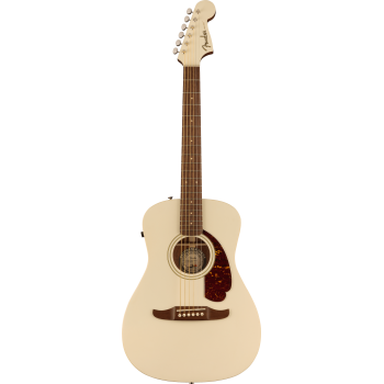 FENDER Malibu Player touche Noyer plaque tortoise Olympic White