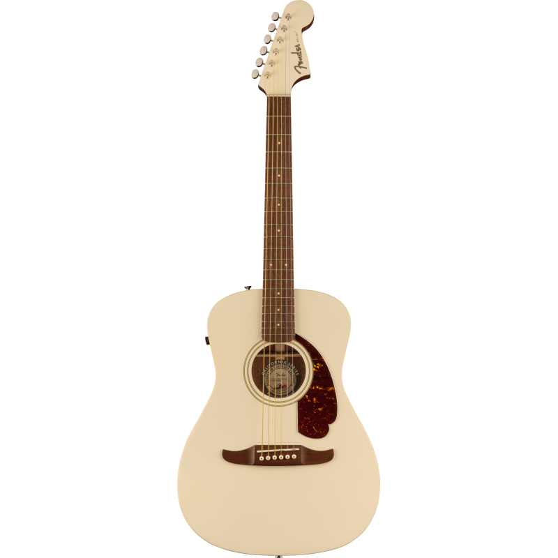 FENDER Malibu Player touche Noyer plaque tortoise Olympic White