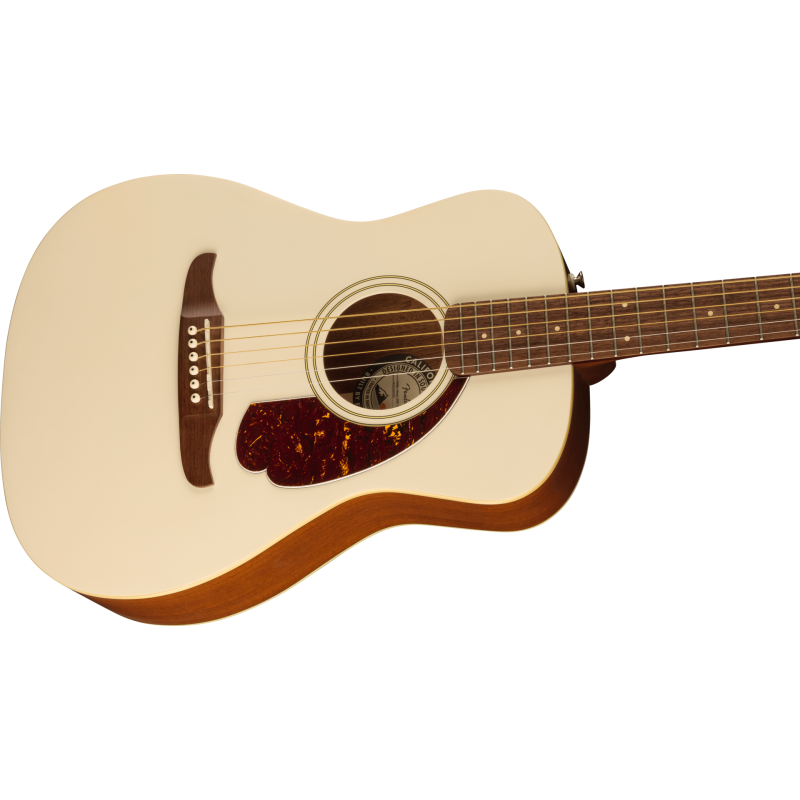FENDER Malibu Player touche Noyer plaque tortoise Olympic White