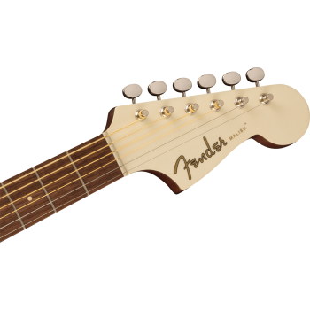 FENDER Malibu Player touche Noyer plaque tortoise Olympic White