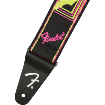 FENDER Neon Monogrammed Strap Pink and Yellow 2"