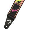 FENDER Neon Monogrammed Strap Pink and Yellow 2"