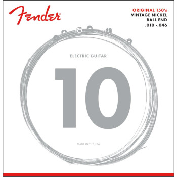 FENDER Original 150 Guitar Strings Pure Nickel Wound Ball End 150R .010-.046 Gauges 6