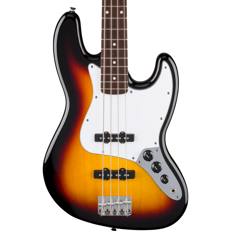 FENDER Standard Jazz Bass touche Laurier plaque blanche 3-Color Sunburst