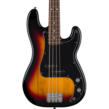 FENDER Standard Precision Bass touche Laurier plaque noire 3-Color Sunburst