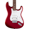 FENDER Standard Stratocaster HSS touche Laurier plaque blanche Candy Cola
