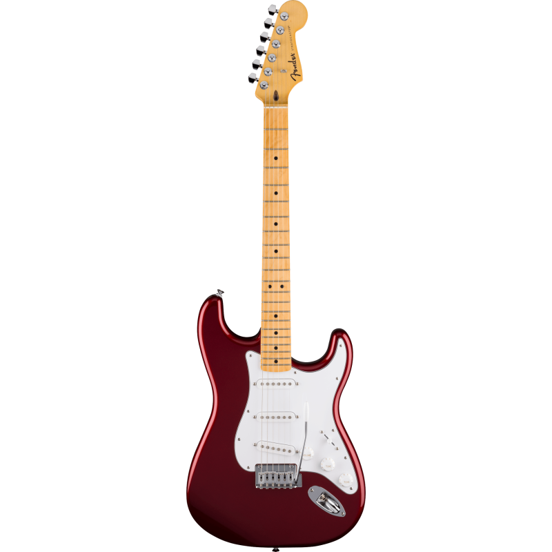 FENDER Standard Stratocaster touche erable plaque blanche Candy Cola