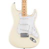 FENDER Standard Stratocaster touche erable plaque blanche Olympic White