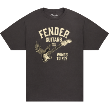 FENDER Wings To Fly T-Shirt Vintage Black L
