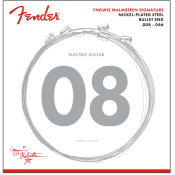 FENDER Yngwie Malmsteen Signature Electric Guitar Strings .008-.046 Gauges Nickel-Plated Steel