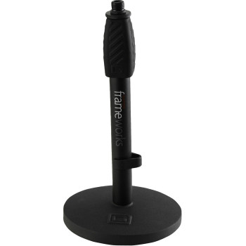 GATOR FRAMEWORKS GFW-MIC-0601 pied de micro de bureau avec base ronde de 15 cm et hauteur réglable