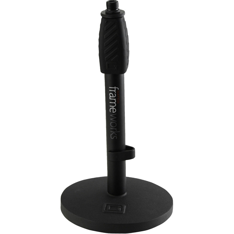GATOR FRAMEWORKS GFW-MIC-0601 pied de micro de bureau avec base ronde de 15 cm et hauteur réglable
