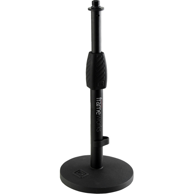 GATOR FRAMEWORKS GFW-MIC-0601 pied de micro de bureau avec base ronde de 15 cm et hauteur réglable